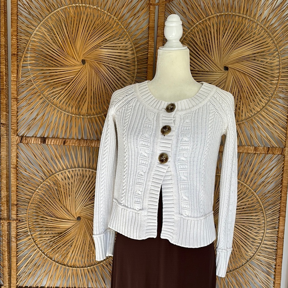 Eddie Bauer knit White Women's Sweater